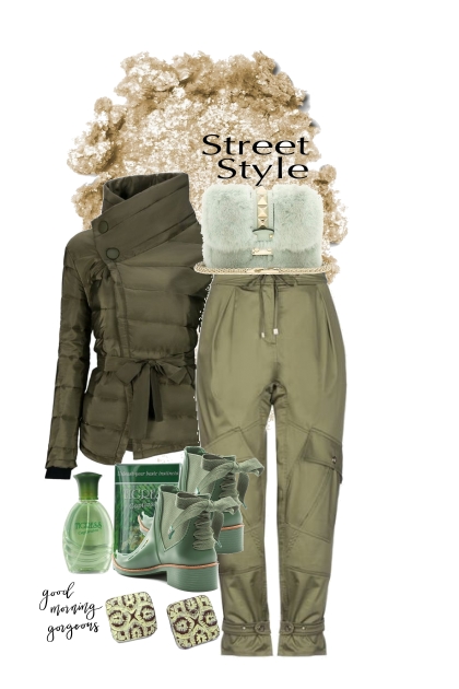 MIXED GREENS FOR THE COLD AIR- Fashion set