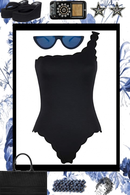 BLACK TO THE BEACH- Fashion set