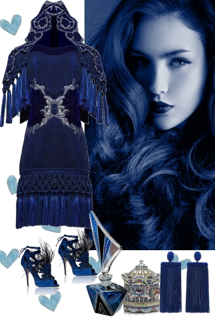 BLUE ON THE FRINGE- Combinazione di moda
