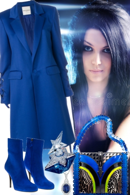 outerwear blue- Модное сочетание