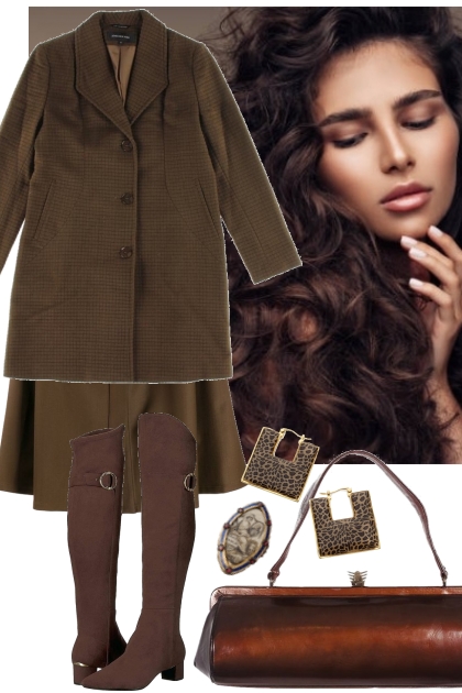 coat and boot 10221- Combinazione di moda