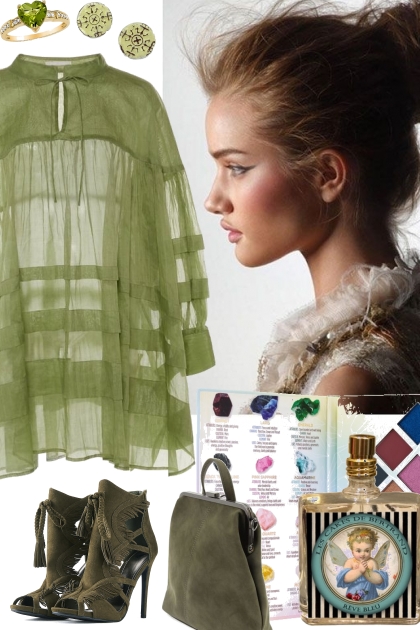 11052021` green dress- Fashion set