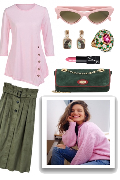 TREND ME FAVORITES IN PINK AND GREEN- コーディネート