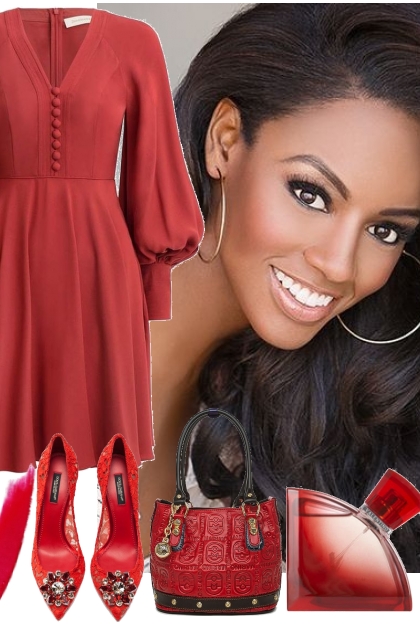 12521 . . . . RED DRESS- Fashion set