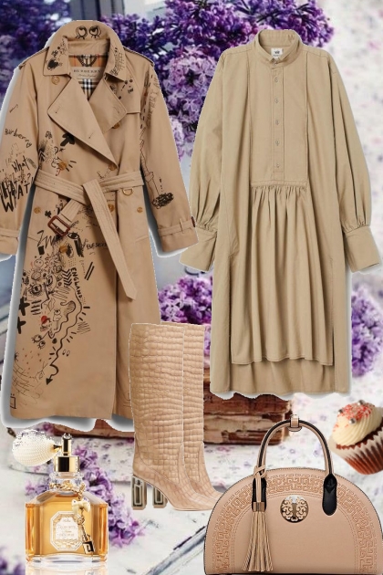 COAT, DRESS AND BOOTS 12162021- Combinazione di moda