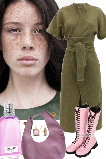 ARMY GREEN DRESS AND BOOTS 12272021