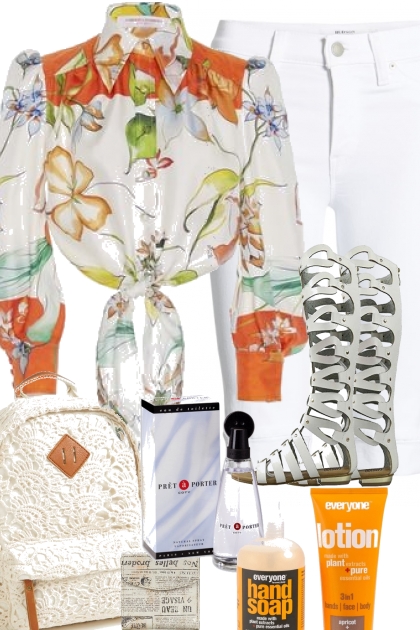 WHITE CROPPED PANTS FOR SUMMER 31722- Combinazione di moda