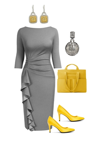 GRAY DRESS 3202022- Fashion set