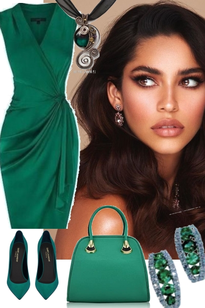 in her green dress ~ 3202022- Combinazione di moda