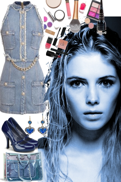 DENIM DRESS 4322- Fashion set