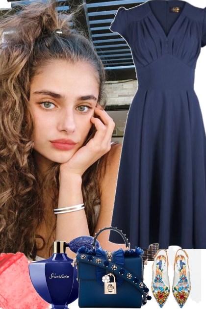 BLUE DRESS 4 8 2022- Combinaciónde moda