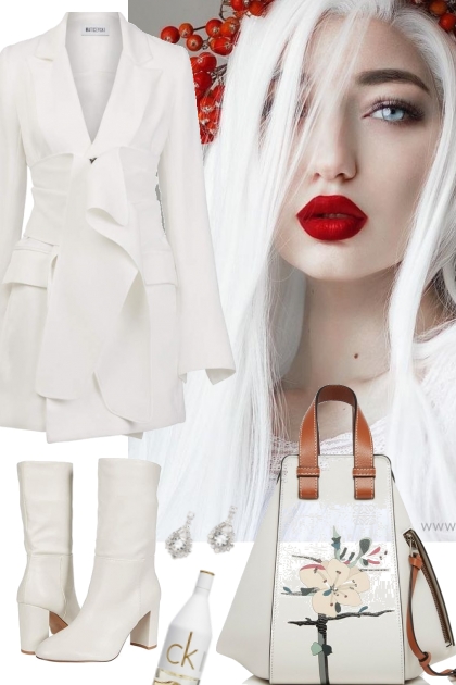 WHITE DRESS ~ 4 9 2022- Modna kombinacija
