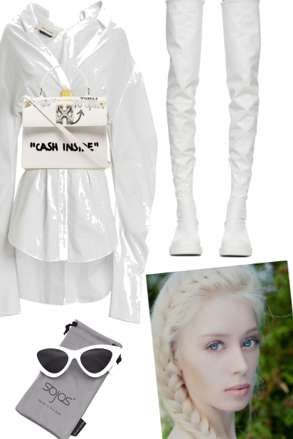 LITTLE ~ WHITE ~ DRESS 4 10 2022- Modna kombinacija
