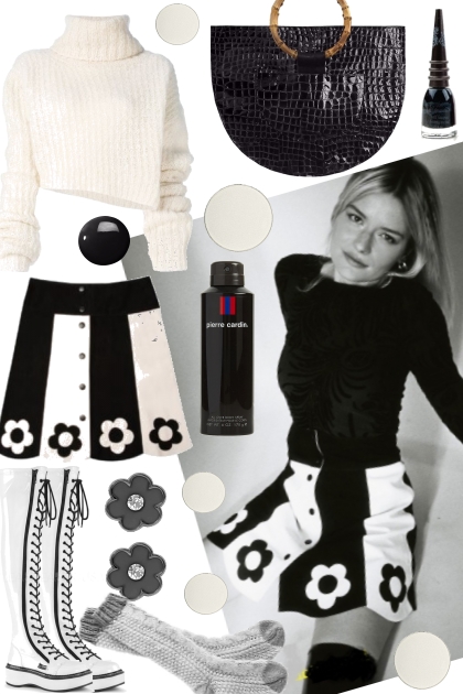 THAT BLACK AND WHITE SKIRT 4 20 2022- Modna kombinacija