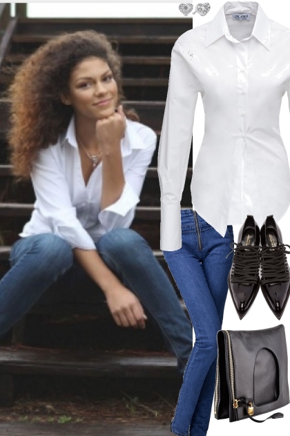 WHITE SHIRT AND JEANS 4 21 22- Modekombination