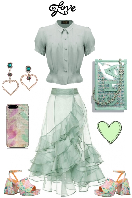 MINT GREEN WITH LOVE ON TOP 4 25 22- Kreacja