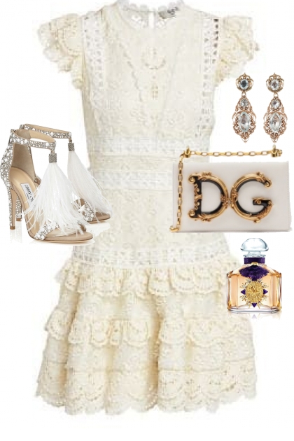 WHITE DRESS ~ 5 5 22- Fashion set