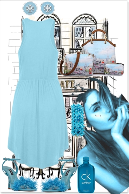. . blue dress . . 5 14 2022- Modna kombinacija