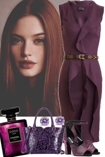 DRESS IN PURPLE ~ 6 5 2022- Fashion set