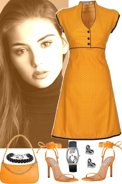 ORANGE DRESS 6 10 22- Combinaciónde moda