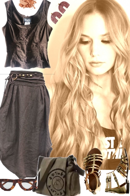 SKIRT AND TANK :::::::::::::::::::::::: 7622- Kreacja