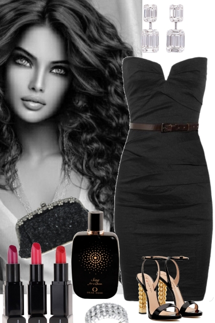 STRAPLESS LITTLE BLACK DRESS 7 21 2022- Fashion set