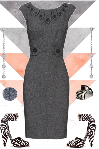 GRAY DRESS 7 22 2022- Fashion set