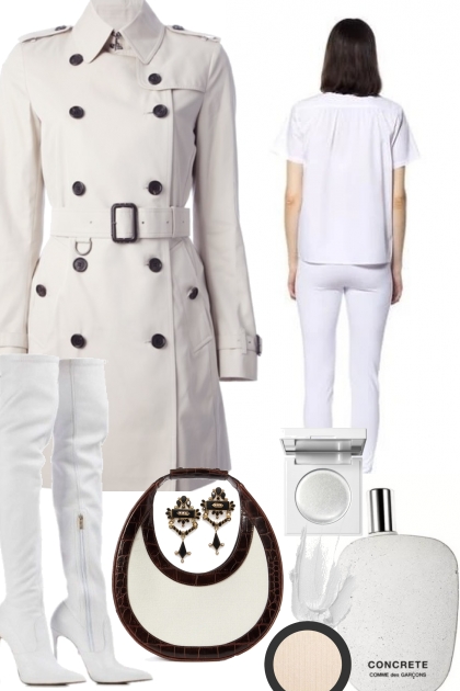 WHITE LEATHER COAT AND BOOTS 7 24 2022- Combinaciónde moda