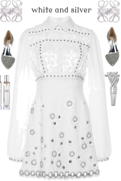 WHITE AND SILVER 822022- Fashion set