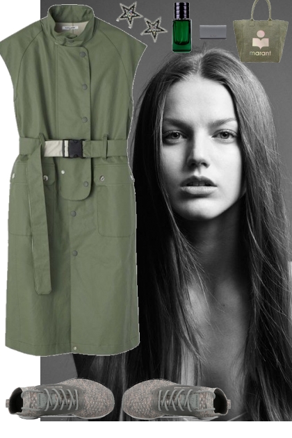 GREEN DRESS, CASUAL 8 12 2022- Модное сочетание