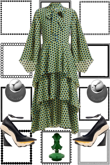 TIERED PRINT DRESS 8 14 2022- Fashion set