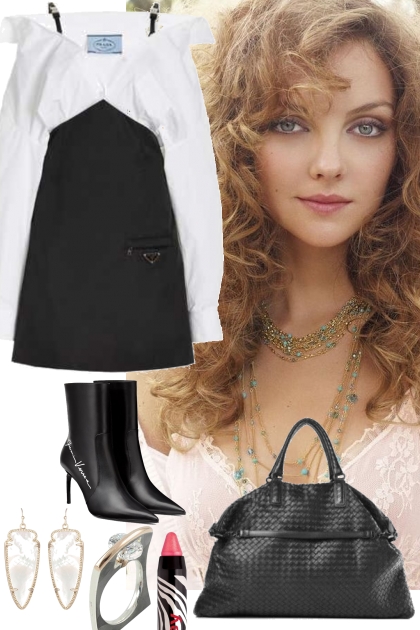 BLACK AND WHITE DRESS 8 19 2022- Fashion set