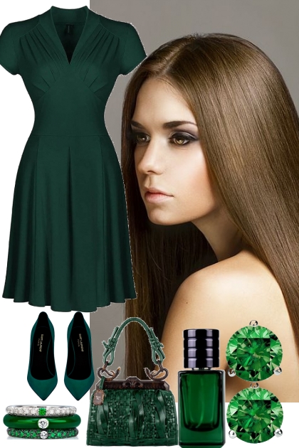 LITTLE GREEN DRESS 8.20.2022- Модное сочетание