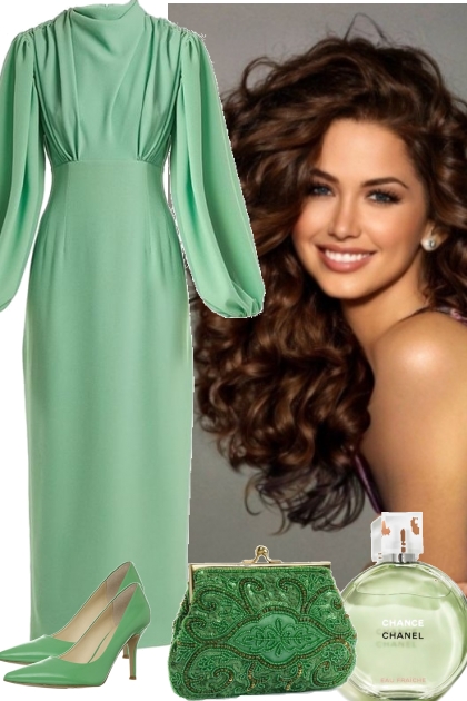 GREEN DRESS 5SEP22- Combinaciónde moda