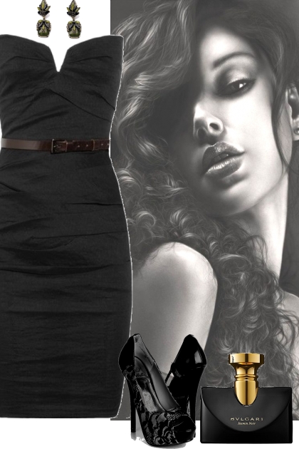 BLACK DRESS ~ 9142022- Fashion set