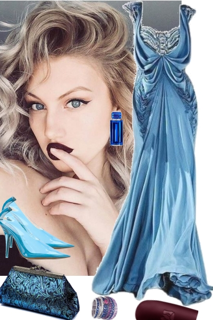 BLUE DRESS 10 2 2022- Модное сочетание