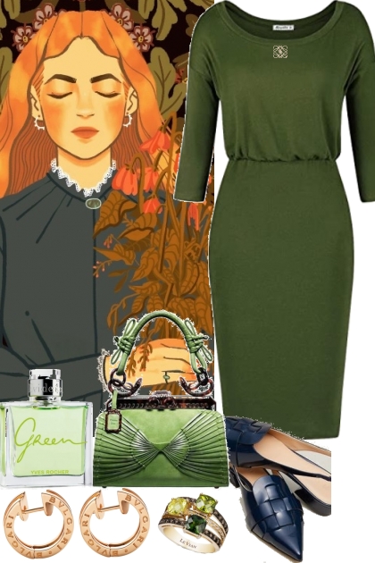 GREEN DRESS 10 5 2022- Combinazione di moda