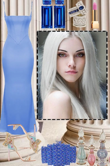 BLUE DRESS 10 15 2022- Fashion set
