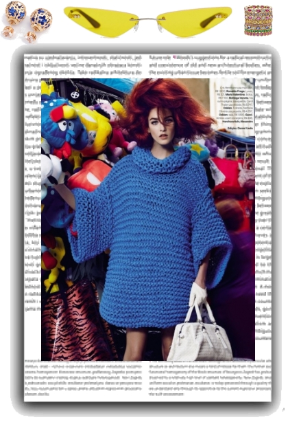 BLUE SWEATER DRESS  . .  10 15 2022- コーディネート