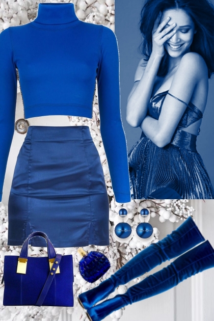 BLUE SHIRT AND SKIRT 10 25 2022- Combinazione di moda