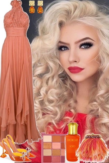 ORANGE DRESS 10 27 2022- Modekombination