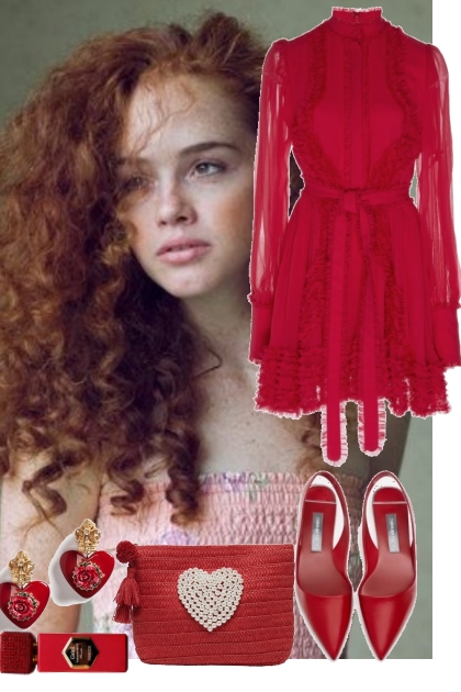 RED DRESS 110722- Fashion set