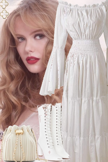 WHITE DRESS 110722- Fashion set