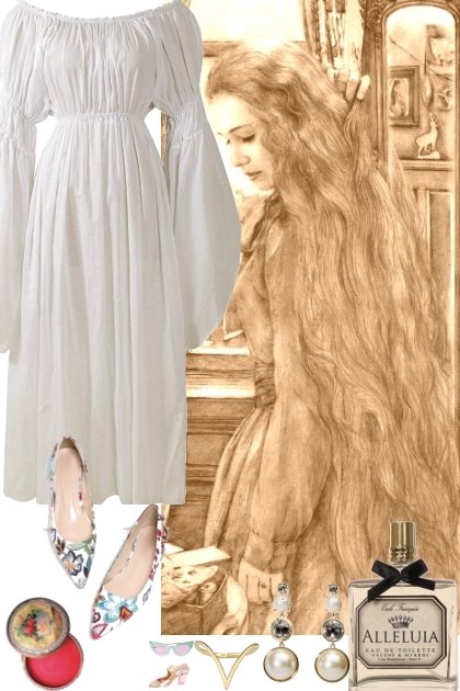 WHITE DRESS ~ 11722- Fashion set