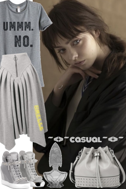 CASUAL SKIRT AND TEE 111122