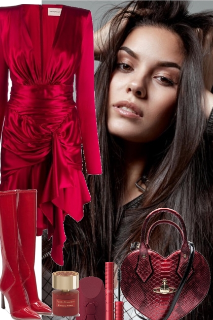 RED DRESS 12 1 22- Модное сочетание