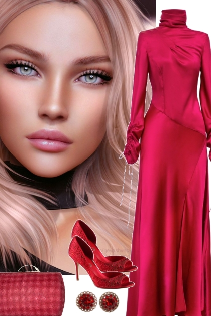 RED DRESS 12 7 22- Модное сочетание