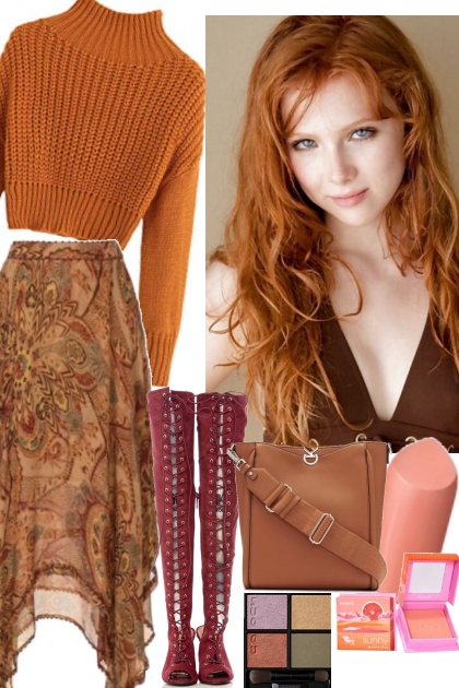 pullover and skirt , 122322- Combinaciónde moda