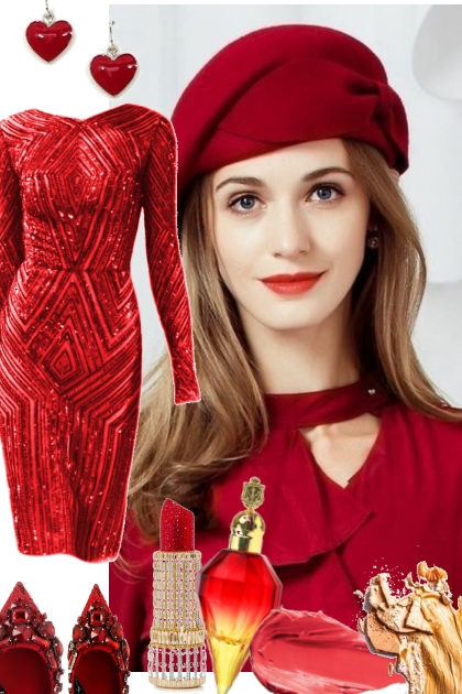 RED DRESS 12 27 2022- combinação de moda