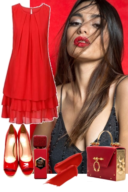 RED DRESS ~ 1/14/23- Combinazione di moda